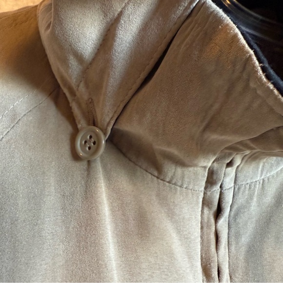 London Fog Suede Hooded Parka Zip Up Jacket Size Large - Picture 8 of 16